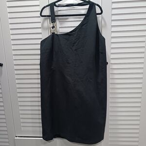 Future Collective Jenee Naylor Classic Black One-Shoulder Halter Dress Plus 28